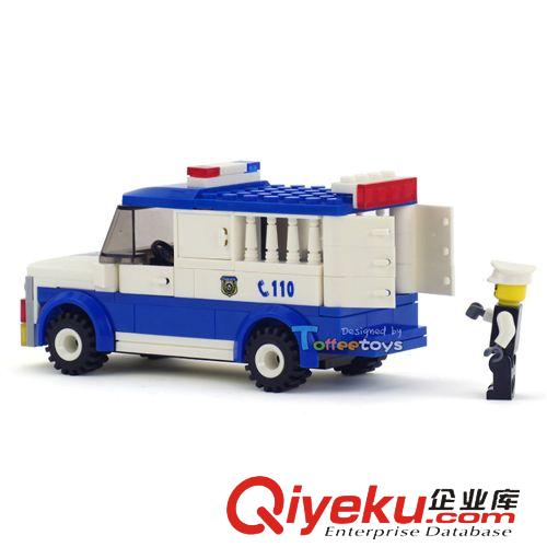 杰星小顆粒積木 杰星犯人押送車積木 啟蒙星鉆式益智拼裝拼插塑料玩具6歲男20011原始圖片2