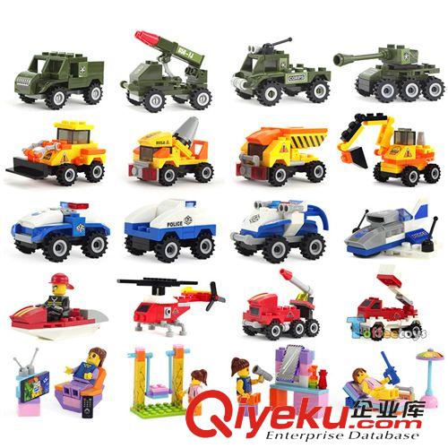 6歲以上 巧樂童20合1 工程軍事女孩消防星鉆式益智拼組裝塑料積木玩具001原始圖片2
