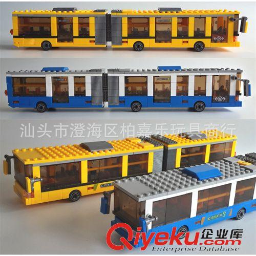 2014年六月新產(chǎn)品 開智zp拼裝積木公交車玩具奔馳鉸接巨龍城市巴士模型 85015原始圖片2