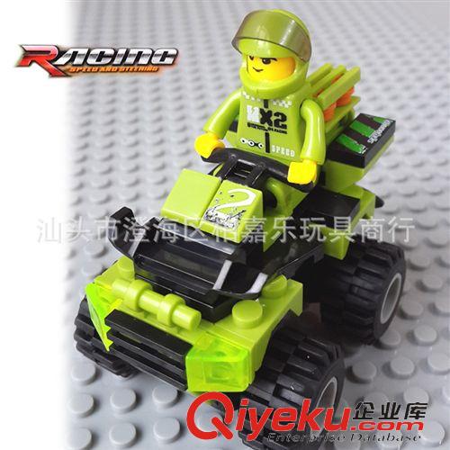 2014年三月新產品 萬格正品 樂博士 益智拼裝積木玩具 賽車系列 紅色小賽車24081