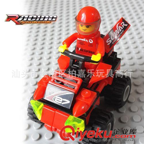 2014年三月新產品 萬格zp 樂博士 益智拼裝積木玩具 賽車系列 紅色小賽車24081