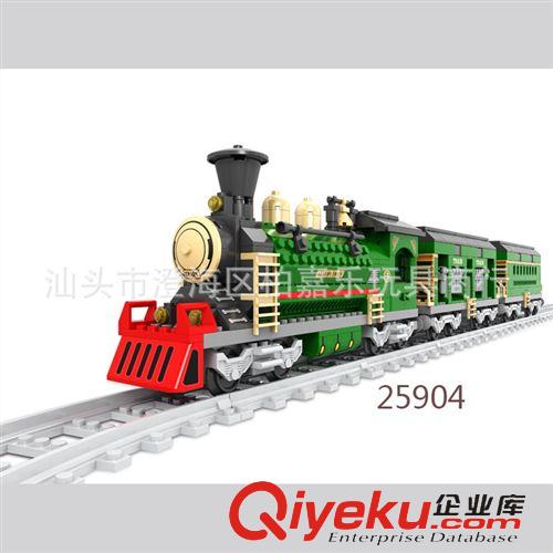 奧斯尼拼裝積木 奧斯尼新款 兒童益智拼裝積木 25904 老式火車C3廂原始圖片2