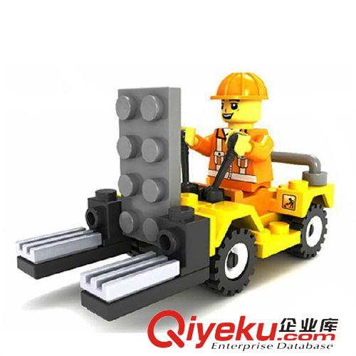 杰星拼裝積木 杰星zp 迷你拼裝積木 城市施工隊 兒童益智拼裝玩具 21003