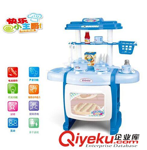 過家家玩具 鑫達(dá)隆過家家玩具 魔幻仿真餐具多功能廚房廚具煮飯臺套裝玩具原始圖片2