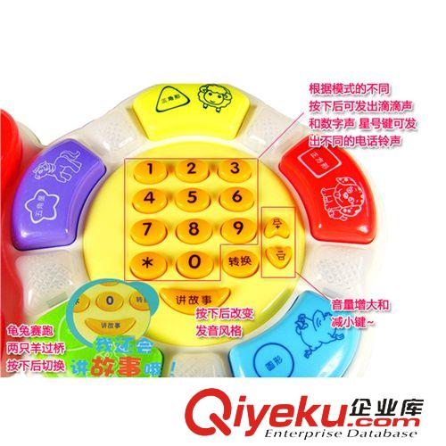 益智玩具 博爾樂 啟蒙音樂電話玩具故事機(jī)/會講故事的電話機(jī)3C嬰幼兒早教原始圖片3