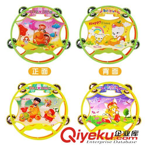 嬰兒鈴鼓 嬰兒玩具 嬰幼兒童樂器 雙面鈴鼓 寶寶拍打 打擊樂器 款圖隨機