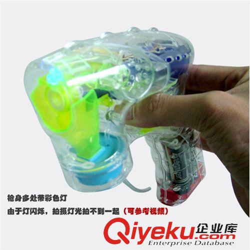 夏天玩具 zp全自動(dòng)透明電動(dòng)泡泡槍 發(fā)光玩具吹泡泡水地?cái)傄嬷峭婢邿豳u原始圖片2
