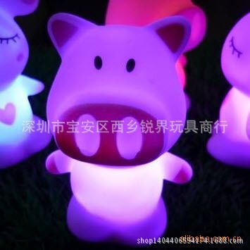 小夜燈 七彩發光LED小夜燈 地攤熱銷套圈圈玩具 禮品小夜燈批發