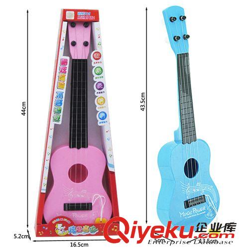 音樂玩具/兒童樂器 兒童仿真禮盒裝 4弦仿真吉他 益智可彈奏音樂器吉他玩具 淘寶熱銷原始圖片3