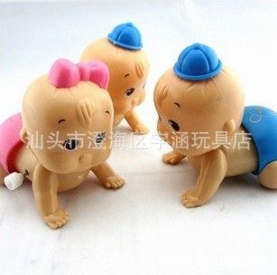 適合做小禮品 混批 上鏈爬娃 寶寶玩具 會扭屁股上鏈發(fā)條爬娃玩具原始圖片2