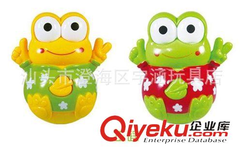 地?cái)偀豳u 嬰幼兒玩具 新款青蛙不倒翁 音樂燈光不倒翁 嬰兒3C認(rèn)證玩具 包電原始圖片2