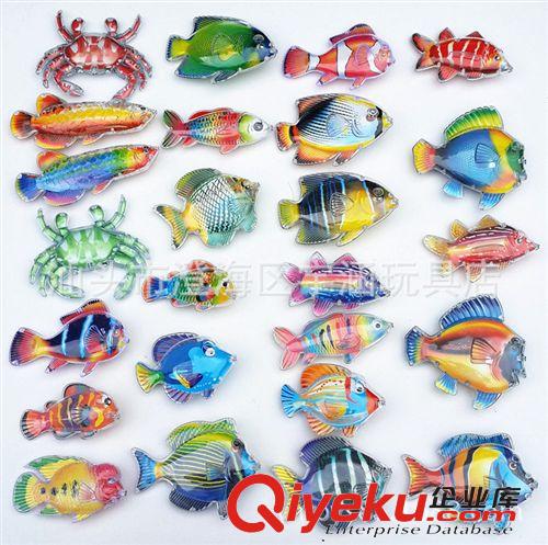體育玩具 散裝夏天兒童釣魚玩具 磁性磁力雙面透明魚批發(fā)tj 戲水釣魚