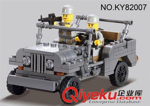 開智積木 新款開智zp 世紀(jì)軍事系列 KY82007美國(guó)吉普車 兒童益智拼裝積木