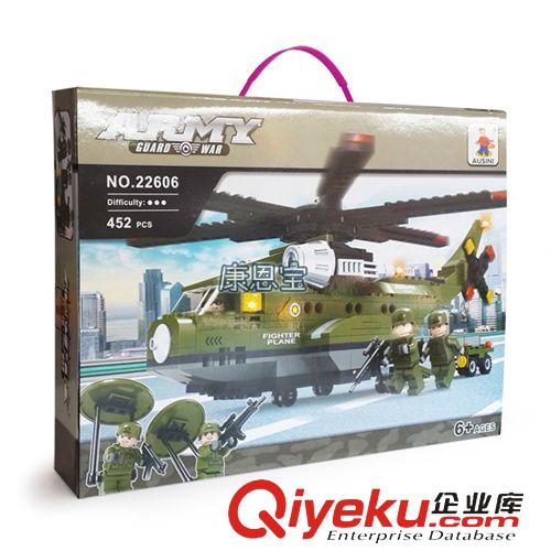 奧斯尼積木 新款?yuàn)W斯尼zp 兒童玩具益智拼裝積木軍事重型直升機(jī)22606原始圖片2