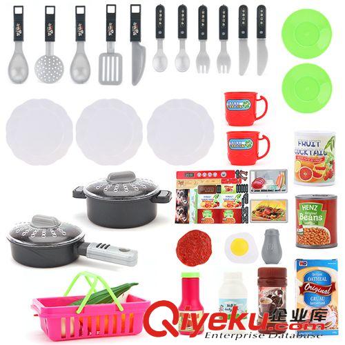 萬達(dá)餐具 新款女孩過家家廚房廚具餐具臺寶寶煮飯益智玩具套裝多配件317原始圖片3