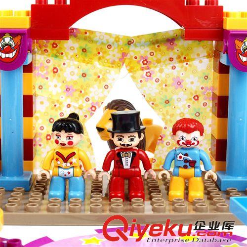 大顆粒積木 104605 大馬戲團(tuán)積木58PCS 大顆粒拼插積木 可愛桶裝款惠美積木原始圖片2