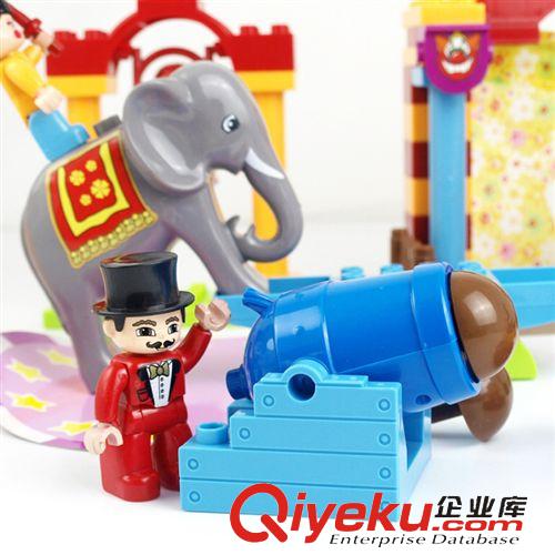 大顆粒積木 104605 大馬戲團(tuán)積木58PCS 大顆粒拼插積木 可愛桶裝款惠美積木原始圖片3