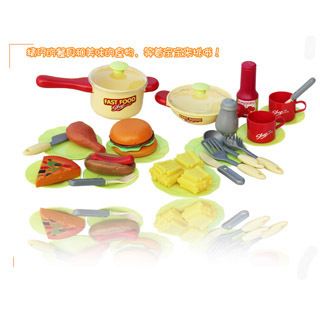 過家家玩具 103366 過家家兒童雙面玩具廚房快餐臺 烤箱小孩煮飯玩具 混批原始圖片2