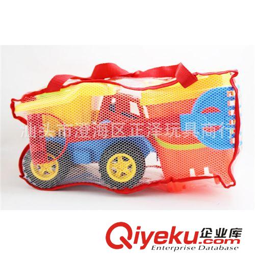 沙灘玩具 103677 夏天沙灘玩具 兒童海邊4輪沙灘車配沙灘桶耙鏟沙模9件套