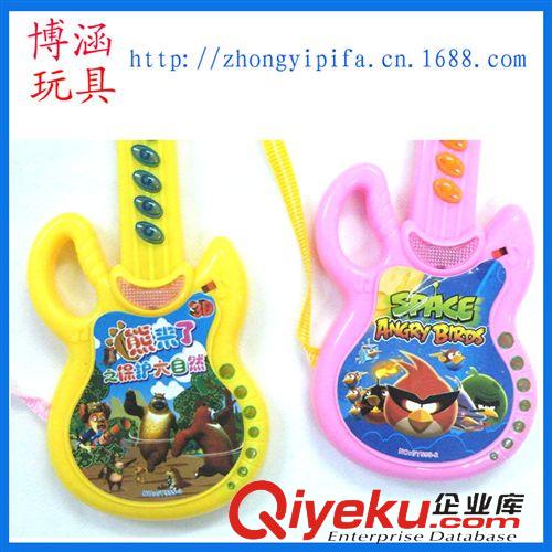 熱銷新奇特 兒童卡通音樂閃光吉他 嬰幼兒教具 熊出沒樂器玩具 可混批