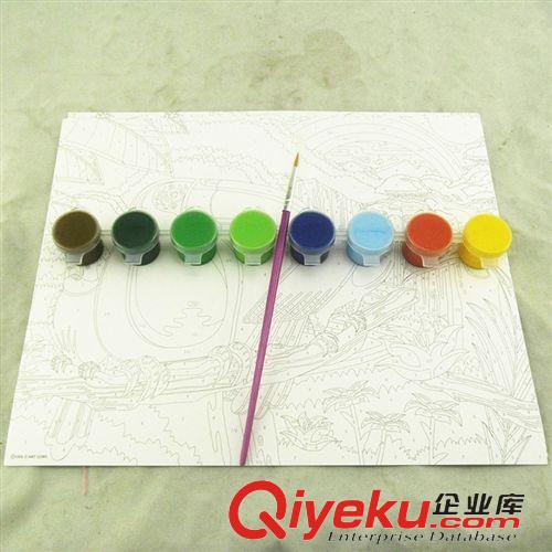 自裝玩具 兒童繪畫用品 水彩 調(diào)色 初學(xué)者 帶畫紙 美食教程興趣培養(yǎng) 批發(fā)原始圖片3