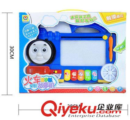 新品上架 批發tj卡通托馬斯彩色磁性寫字板 帶燈光音樂琴鍵故事兒童玩具原始圖片3