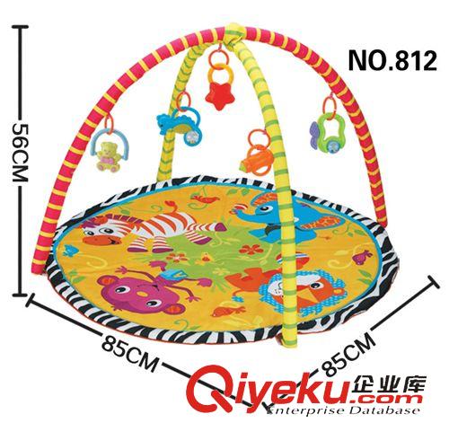 嬰兒玩具 淘寶熱賣嬰兒玩具健身毯架游戲毯 寶寶爬行墊玩具墊 帶5只搖鈴812