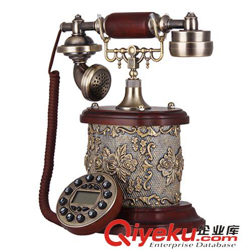 家居用品 時(shí)尚創(chuàng)意歐式仿古電話機(jī)家用復(fù)古來(lái)電顯示古董古典懷舊電話座機(jī)原始圖片2