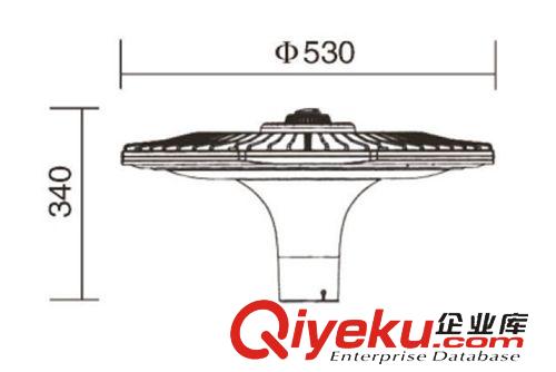 led燈具 庭院燈頭圓形外殼燈具 led20-55w功率  低價(jià)批發(fā)原始圖片2
