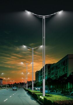 led道路燈 低價批發(fā)6 7 8 9 10米 自彎臂 路燈 220V 單臂道路路燈