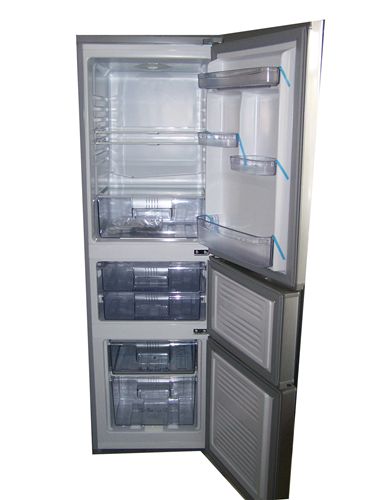 三門冰箱 熱銷奧馬BCD-193DBY 拉絲銀三門冰箱 gd家用電器 制冷設(shè)備批發(fā)原始圖片2