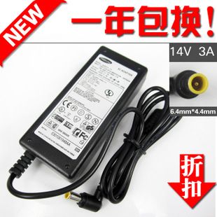 筆記本適配器 兼容三星顯示器14V 3A  電源適配器變壓器 6.5*4.4針扣 充電器原始圖片3
