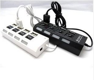 USB周邊產品 長條金磚帶開關 4口 USB HUUB 2.0 HUB集線器 獨立開關帶指示燈原始圖片2