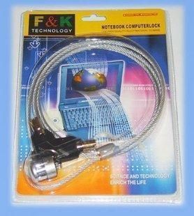 電腦周邊產品 一站式批發 1.5米 筆記本電腦鎖 筆記本安全鎖 防盜鎖 鑰匙型原始圖片2