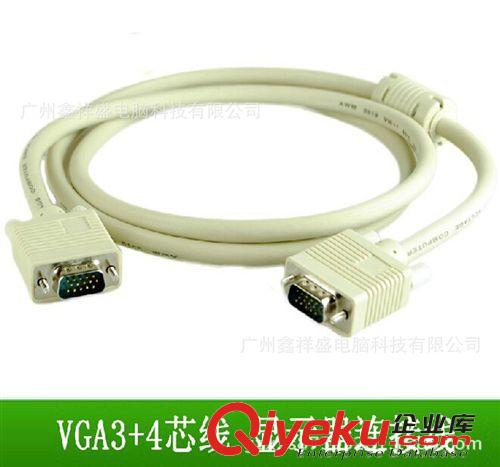 線材Wire Stock VGA3+4 1.5米帶單磁環(huán)連接線 電腦與投影機/顯示器/分頻器視頻線原始圖片3