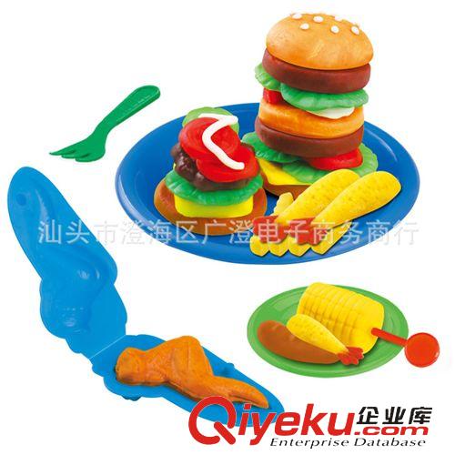 彩泥與寫字板 3D彩泥超輕過家家廚房玩具漢堡包套裝兒童益智玩具淘寶地攤熱賣