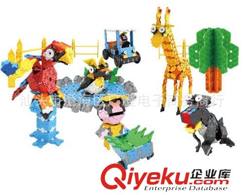 益智積木 廠家直銷 年底大促 2300片3D積木動物系列 拼插構建玩具原始圖片2
