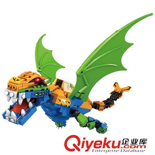 益智積木 益智拼裝積木 巧樂童2合1大號  積變戰(zhàn)隊飛 龍王變形機(jī)器人05原始圖片3