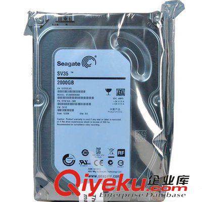 電腦硬盤 Seagate/希捷1000G 1T/2TB  64M  SV35企業(yè)級(jí)監(jiān)控硬盤 zp