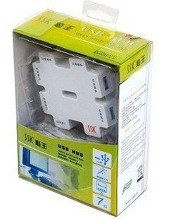 移動(dòng)存儲(chǔ) SSK/飚王積木七口集線器 分線器7口USB2.0 HUB SHU011帶電源 zp