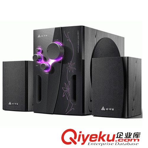 金河田電腦音箱 金河田F168音響低音炮 多媒體電腦音箱 臺式木質2.1