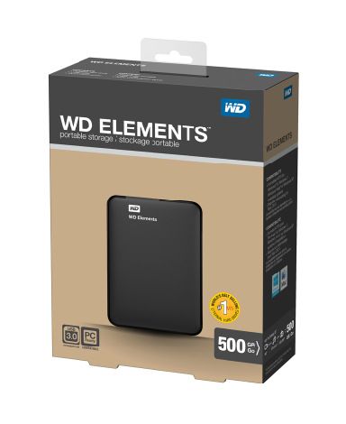 筆記本硬盤 wd西部數據 Elements元素 500gb 移動硬盤 usb3.0 2.5寸zp原始圖片2