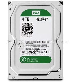 硬盤 西部數據(WD)綠盤  SATA3 64MB臺式機硬盤4TB