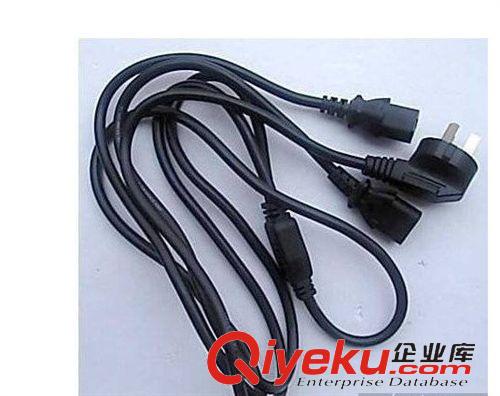 電源線， 廠家直銷一分二電源線，1.8米，電腦顯示器專用。 tj4.5元原始圖片2