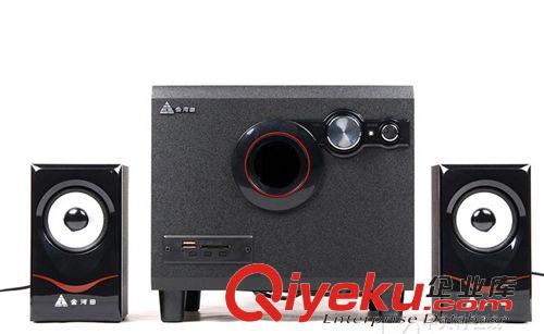 USB2.0音箱 低音炮 大量批發(fā)2.1插卡音箱，金河田Q2-U 音質(zhì)好，款式靚 tj140元原始圖片2