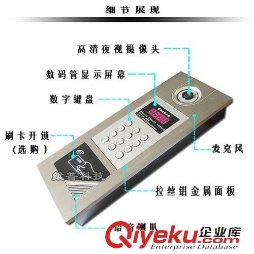 樓宇對講系統 樓宇對講機 可視 多樓層對講機 單元門對講機 高清樓宇對講機原始圖片3