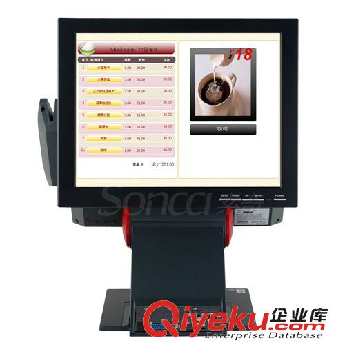 觸摸屏收銀機(jī)（D525方案） 索奇專業(yè)生產(chǎn)可定制 LED雙屏觸摸雙顯收款機(jī) 專賣行業(yè)POS一體機(jī)
