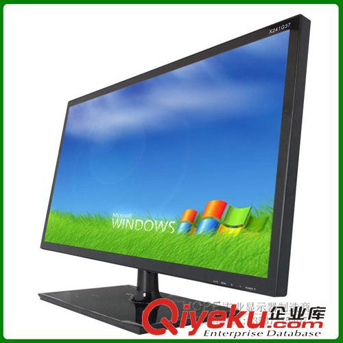 LED液晶顯示器(LED monitor) TFT LCD LED工廠批發(fā)24寸液晶顯示器 平面帶鋼化玻璃電腦顯示器