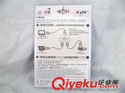 av 視頻切換器 HUIYISHUN AV-2音視頻切換器AV切換器音視頻轉換器二進一出優惠