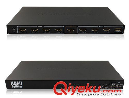 HDMI分配器 HDMI 分配器1進(jìn)8出 8路 分頻器分屏器八路 廠家批發(fā)3D V1.4版高清